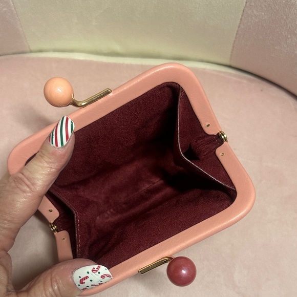 Coach Pink Kiss Lock Wallet - Picture 4 of 7